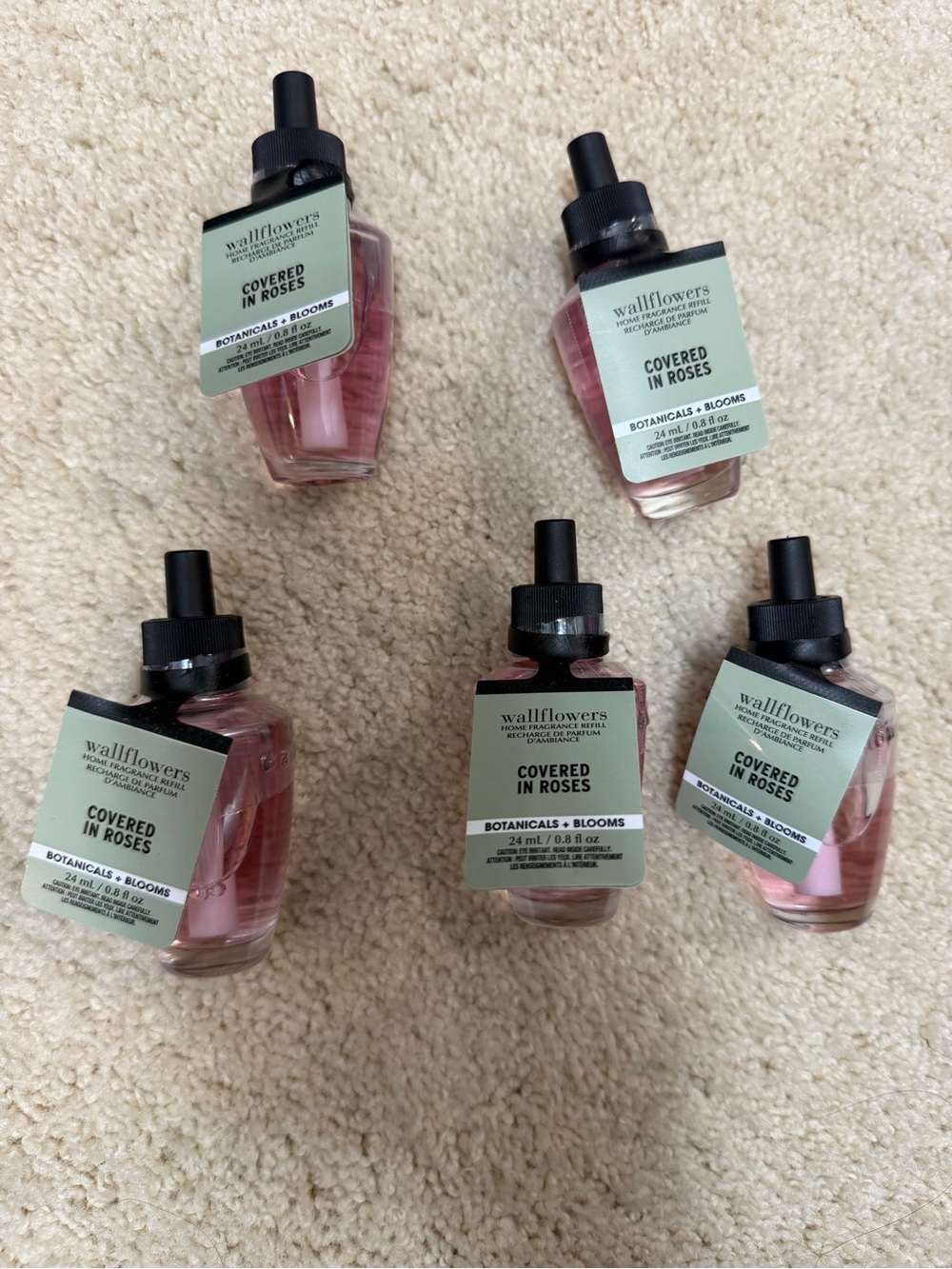 NEW NWT 5 Bath and Body Works Refills - Covered in Roses